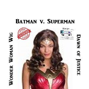 🆕Wonder Womans Deluxe Adult Wig  Batman v Superman Dawn of Justice NWT!